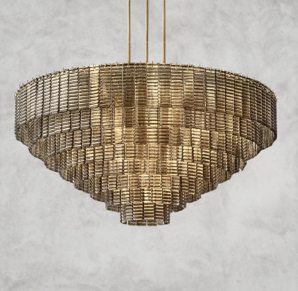 Sirene Smoke Glass Round Chandelier 41", 52", 65"